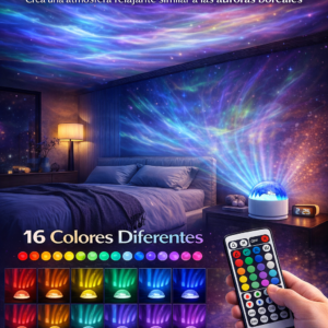 Proyector Galaxy 360° con Control Remoto / Luz Aurora Boreal para Habitación