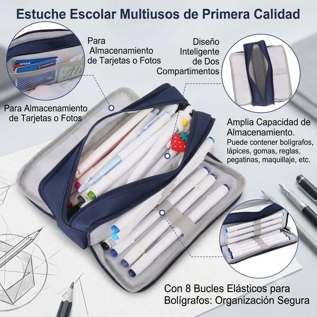 Estuche Multifuncional de Gran Capacidad - Image 3